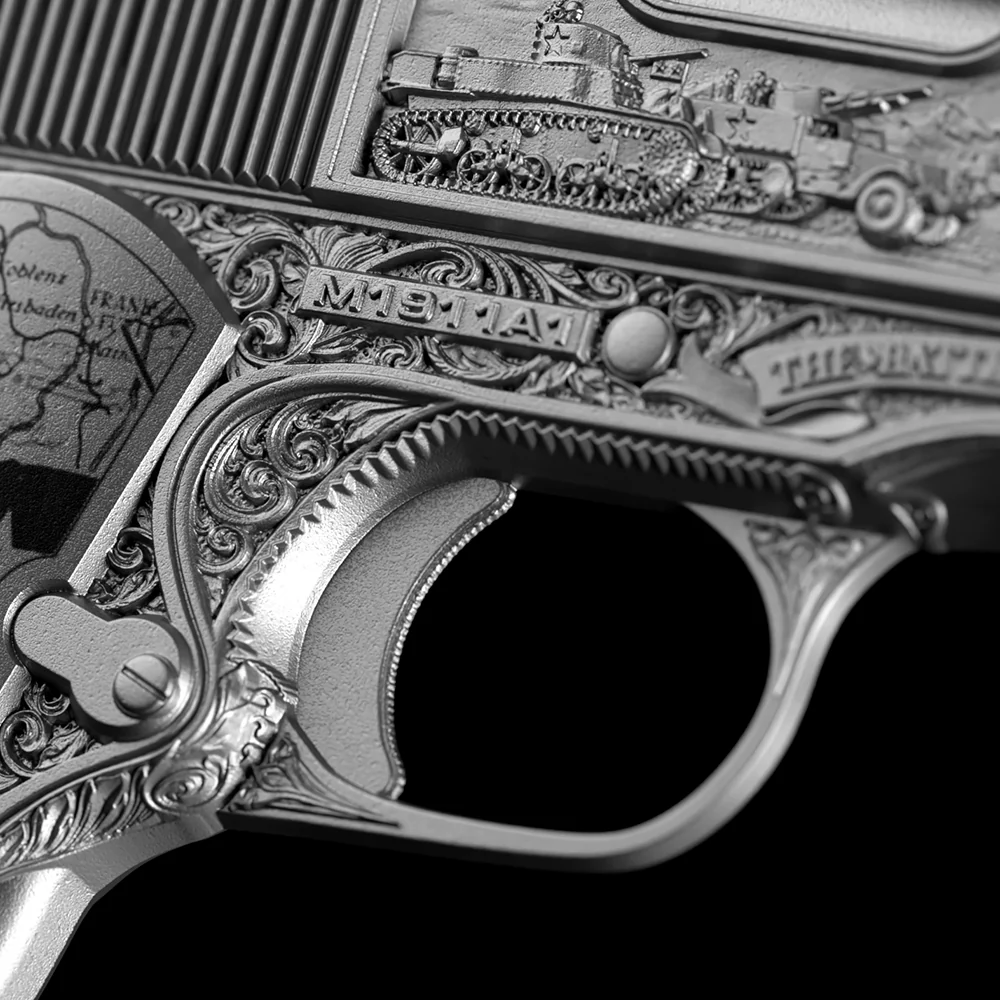 2026 Samoa General Patton's 1911 Shaped 2 oz Silver Coin