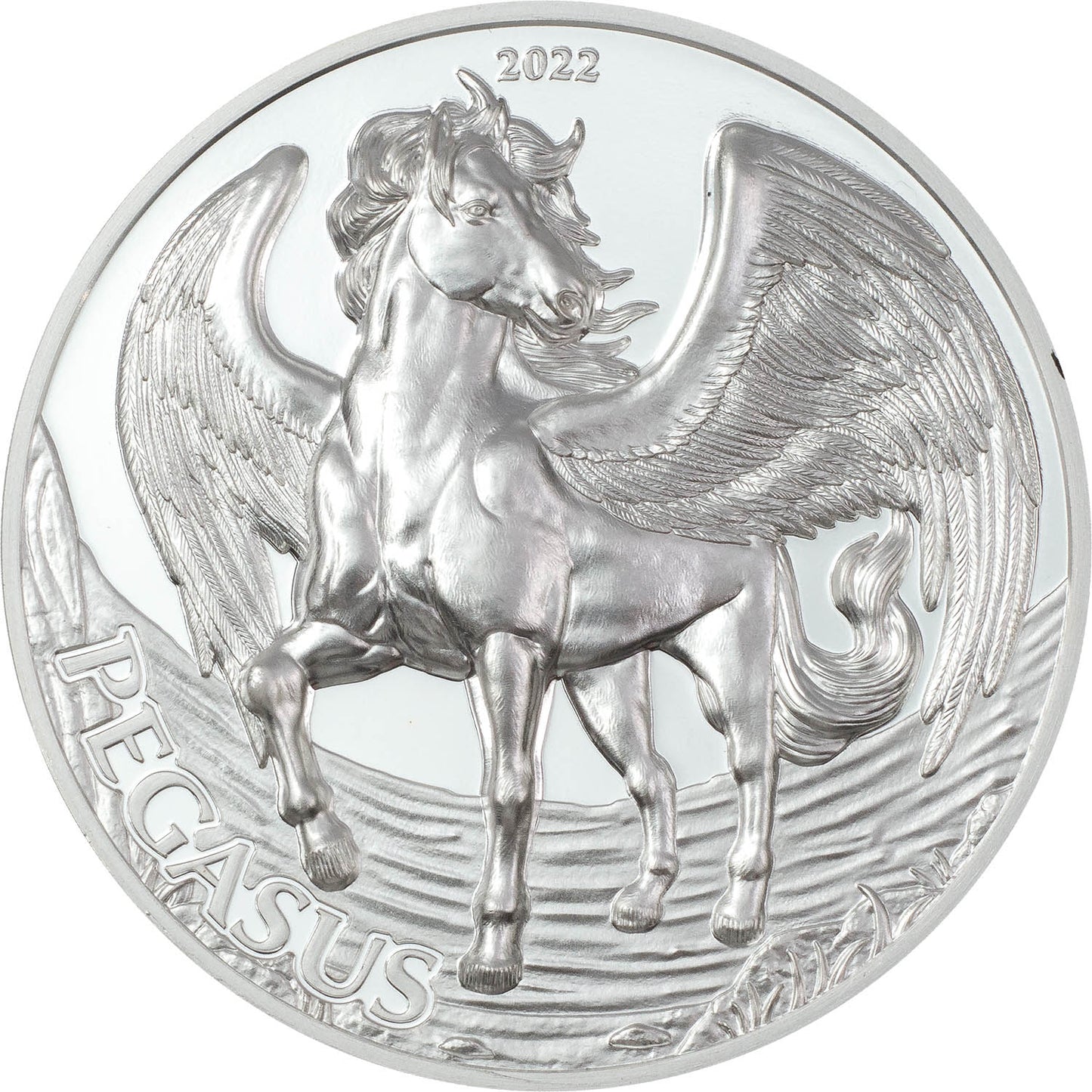 2022 Tanzania Mythical Creatures Pegasus UHR Proof 1 oz Silver Coin