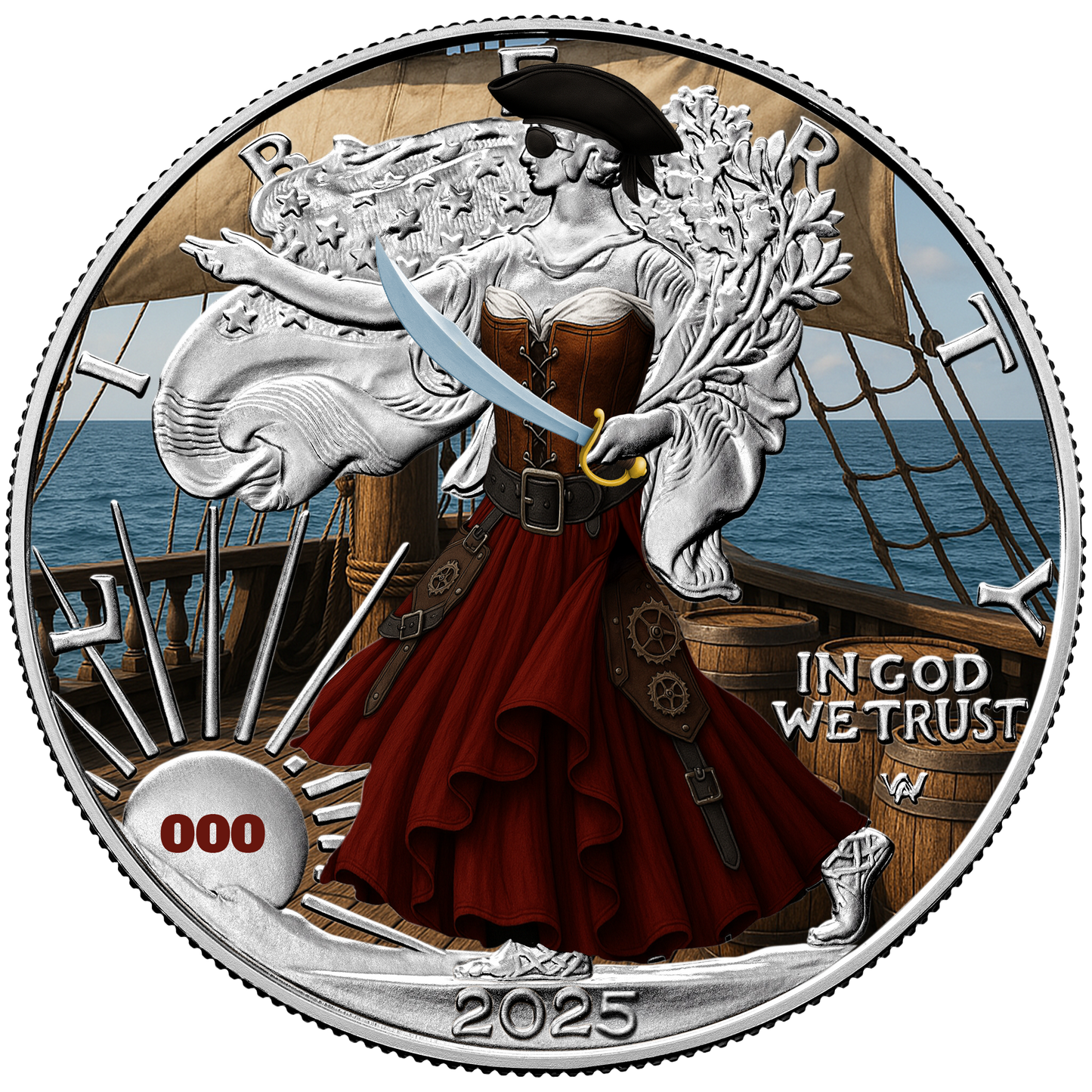 2025 U.S. Eagle Pirate Edition 1 oz Silver Coin (07/15)