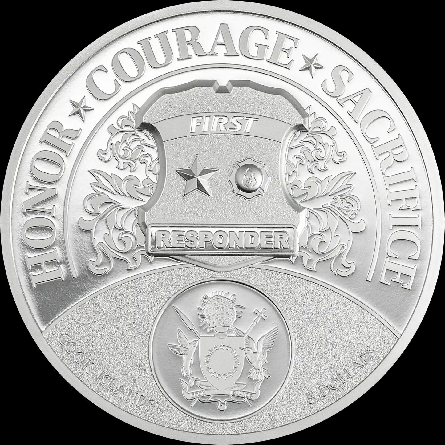 2026 Cook Islands First Responders Police & Firefighters 2 x 1 oz Silver Coin Set (06/17)