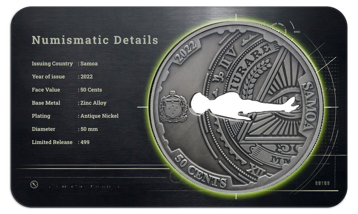2022 Samoa Conspiracy Collection - Roswell Cut-Out CN Coin in Card