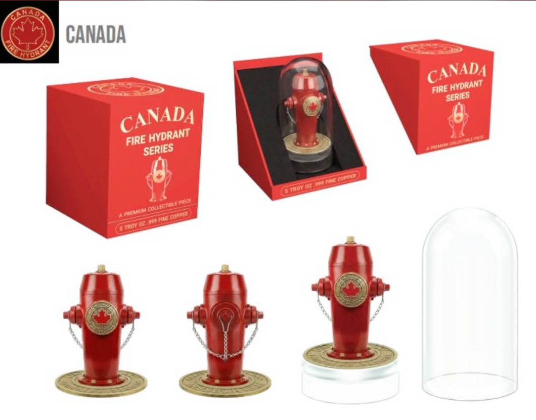 Fire Hydrants Around the World - Canada 3D 5 oz Copper Medal (07/27)