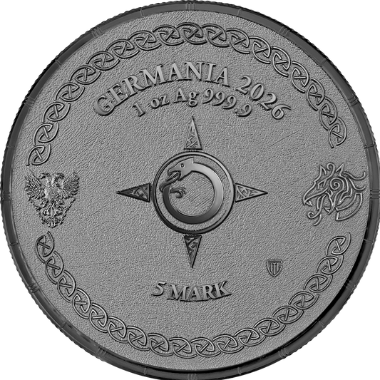 2026 Germania Ragnarok - Jormungandr Black BU 1 oz Silver Coin