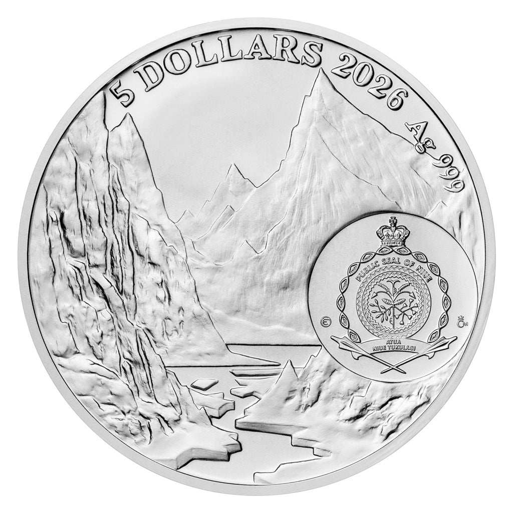 Estimate: 2026 Niue Ice Age Armadillo Enameled 42g Silver Coin (06/25)