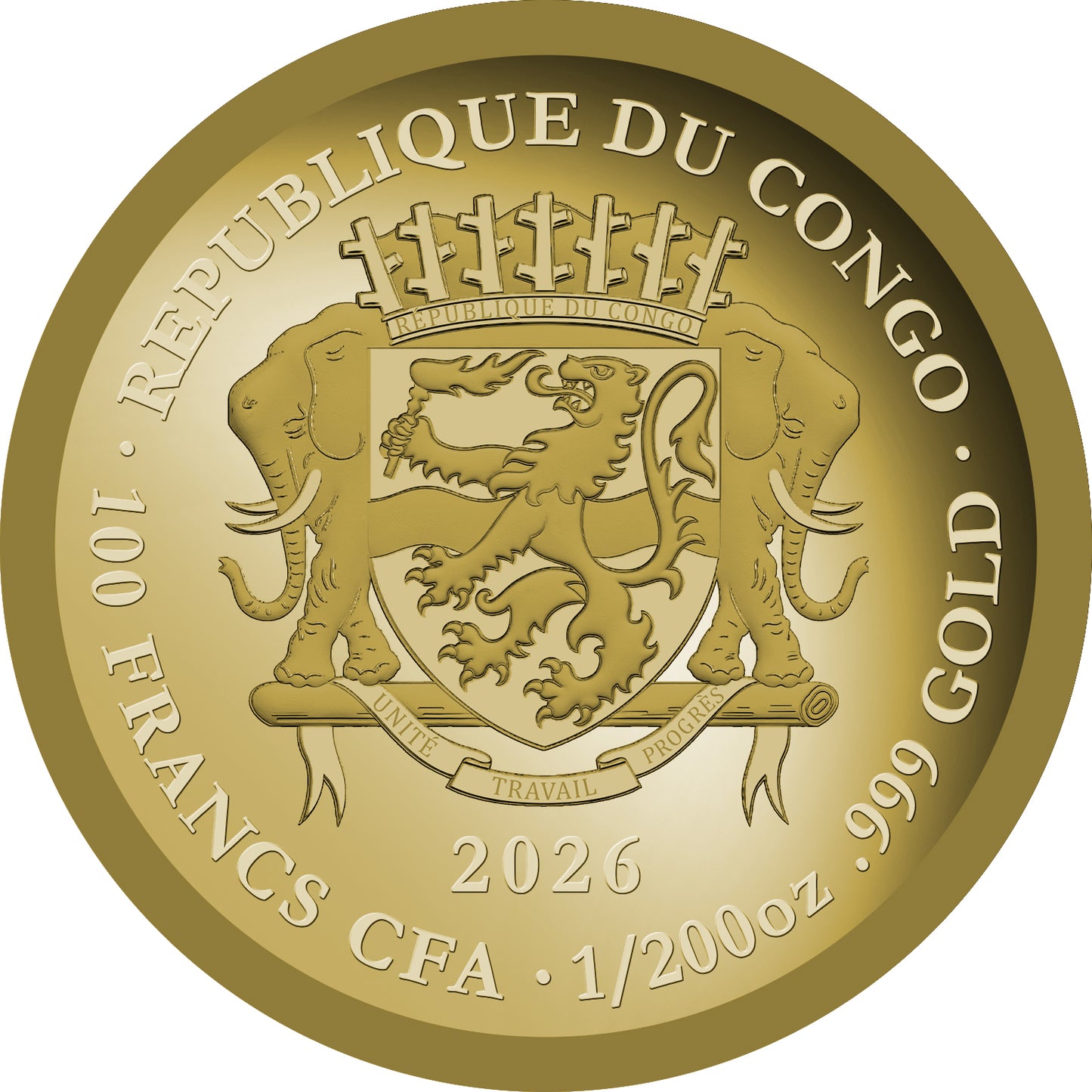 2026 Congo Mona Lisa 1/200 oz Gold Coin (06/16)