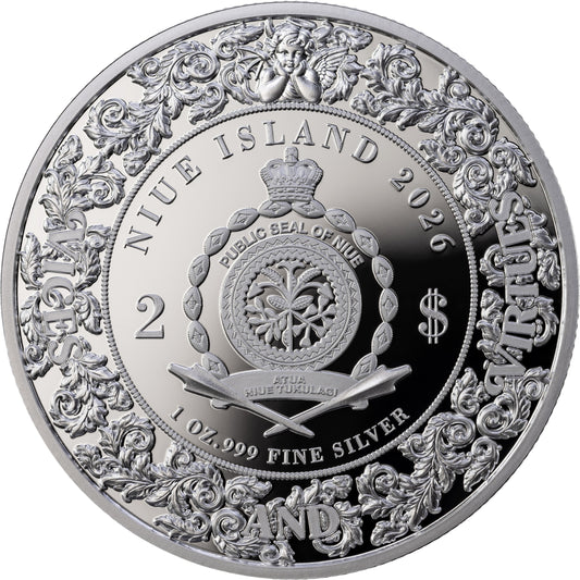 2026 Niue Seven Sins & Virtues - Lust 1 oz Silver Coin