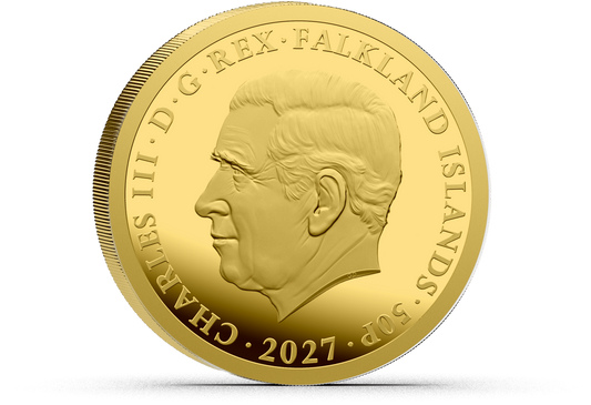 2027 Falkland Islands Liberty - Desire the Right BU 0.5g Gold Coin