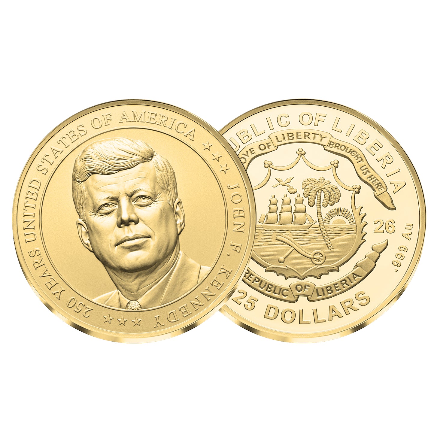 2026 Liberia John F. Kennedy 1/200 oz Gold Coin (07/31)