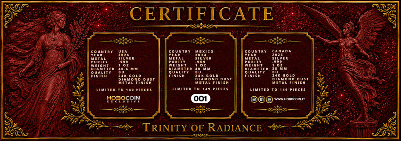 Trinity of Radiance Diamond Dust 3 x 1 oz Silver Coin Set (07/29)