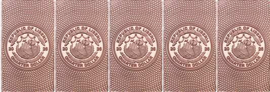 2026 Liberia American Revolution - Midnight Ride 1.776 oz Copper 5-Coin Set (06/19)