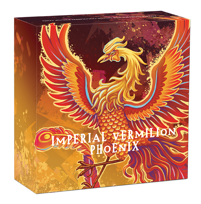 2026 Tuvalu Imperial Vermillion Phoenix 3 oz Silver Coin