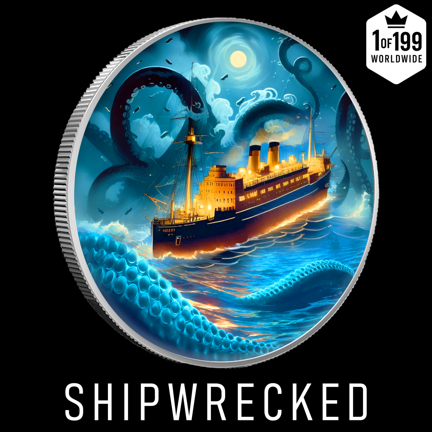 In Stock! 2025 Shipwrecked Tilawa 1oz .999 Silver Colorized Coin