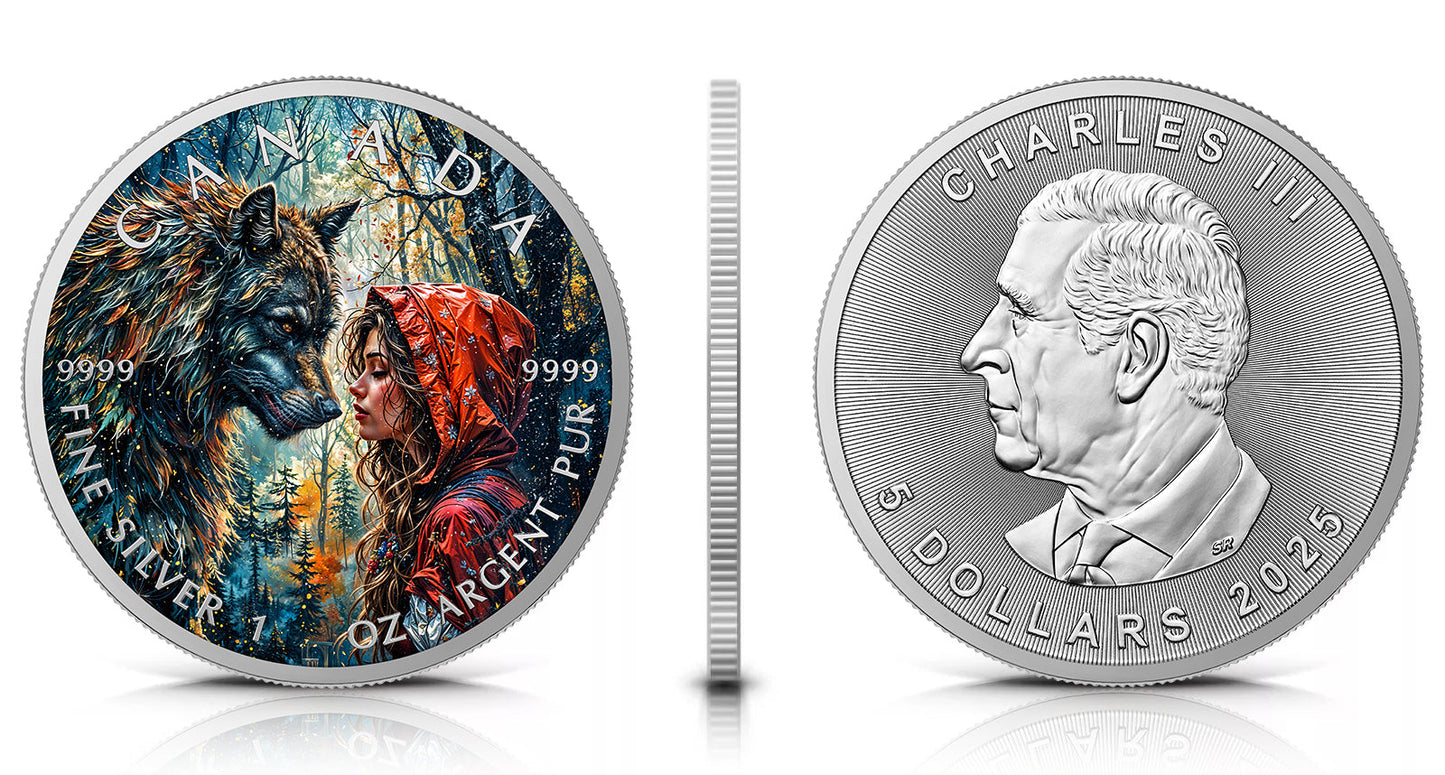 In Stock! 2025 Canada Maple Colorized Little Red .999 Silver