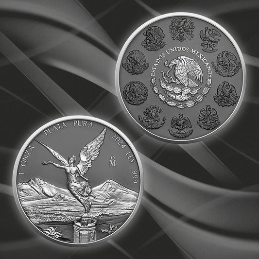 In Stock! 2024 Mexico 1oz .999 Silver Libertad Silver Ring Edition Coin
