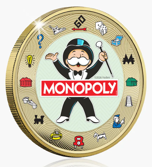 2026 Solomon Islands Monopoly Super Luxe Gold-Plated 45g CN Coin (06/16)