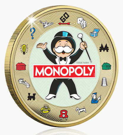 2026 Solomon Islands Monopoly Super Luxe Gold-Plated 45g CN Coin (06/16)