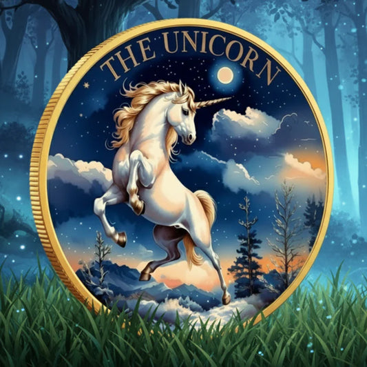 Pre-Sale: 2025 Intaglio Unicorn Gilded Colorized 1oz .999 Silver Medal