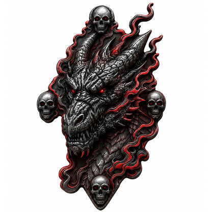 Death Dragon UHR Shaped Colorized 5 oz Copper Medal (06/16)