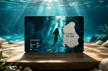 2026 Mermaid Shaped 1/500 oz Palladium Coin in Card (06/18)