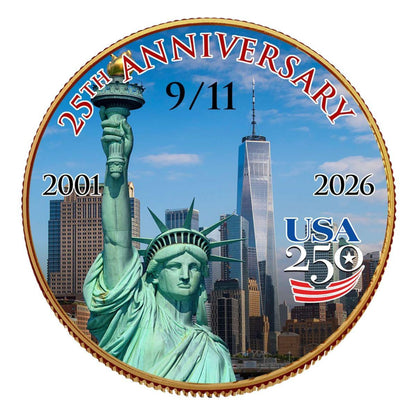 2026 U.S. Half Dollar 9/11 25th Anniversary Colorized & Gold Plated Coin (07/03)
