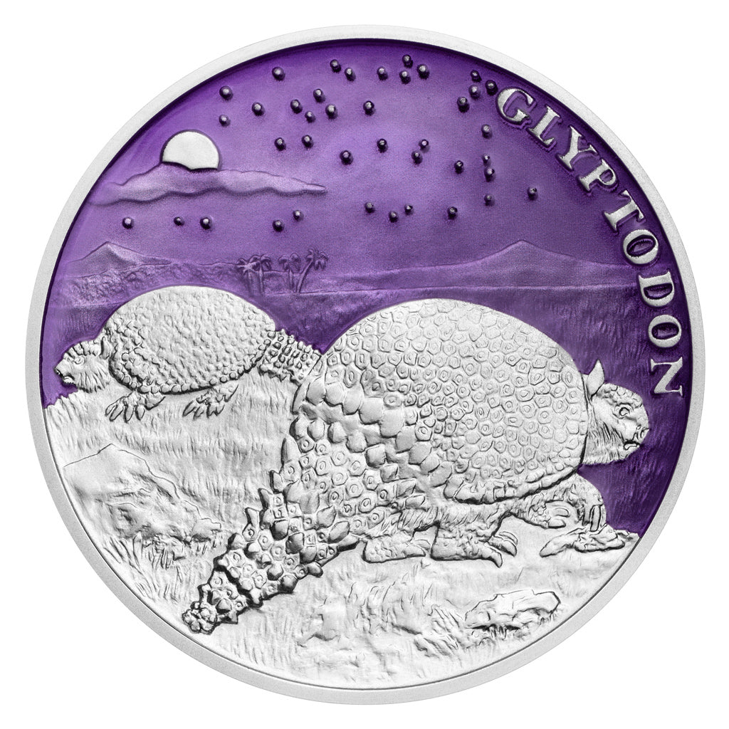 Estimate: 2026 Niue Ice Age Armadillo Enameled 42g Silver Coin (06/25)