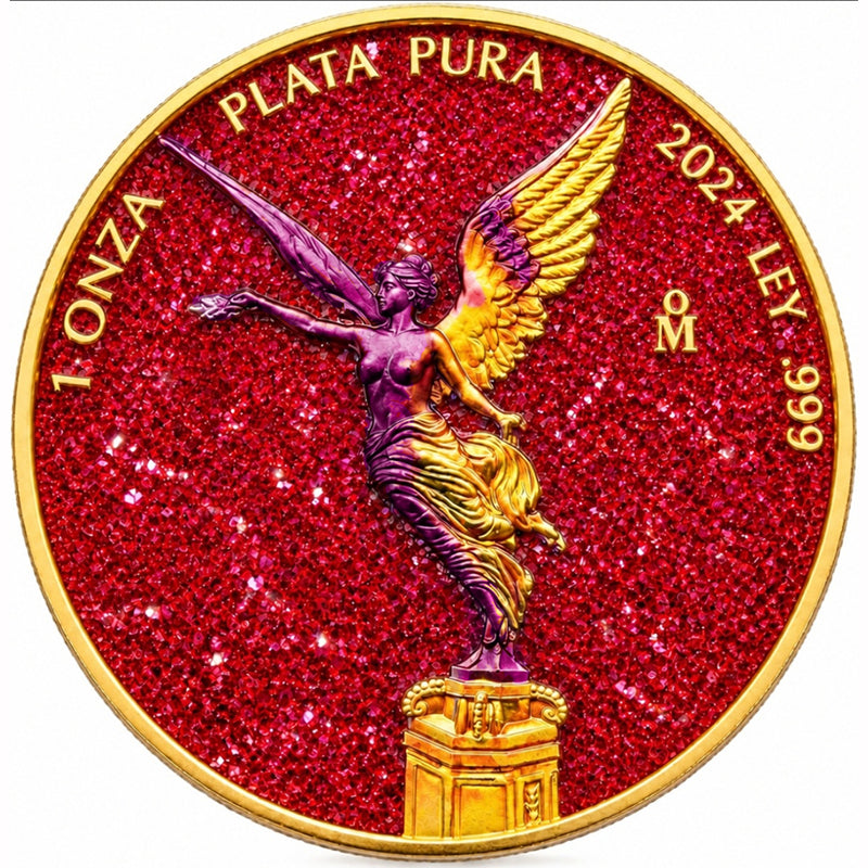 2024 Mexico Libertad Crimson Majesty Edition 1 oz Silver Coin
