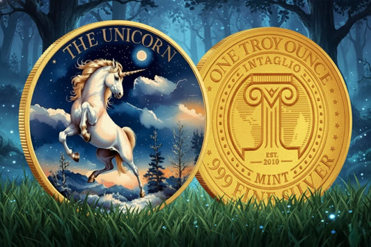Pre-Sale: 2025 Intaglio Unicorn Gilded Colorized 1oz .999 Silver Medal