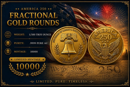 America 250th Anniversary 1/500 oz Gold Round (08/05)