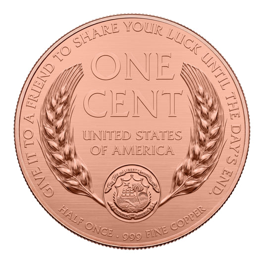 2027 Liberia Lucky Penny 1/2 oz Copper Coin