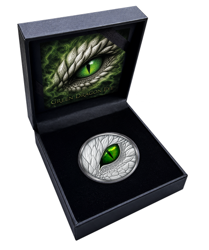 2026 Cameroon Emerald Dragon Eye 1 oz Silver Coin