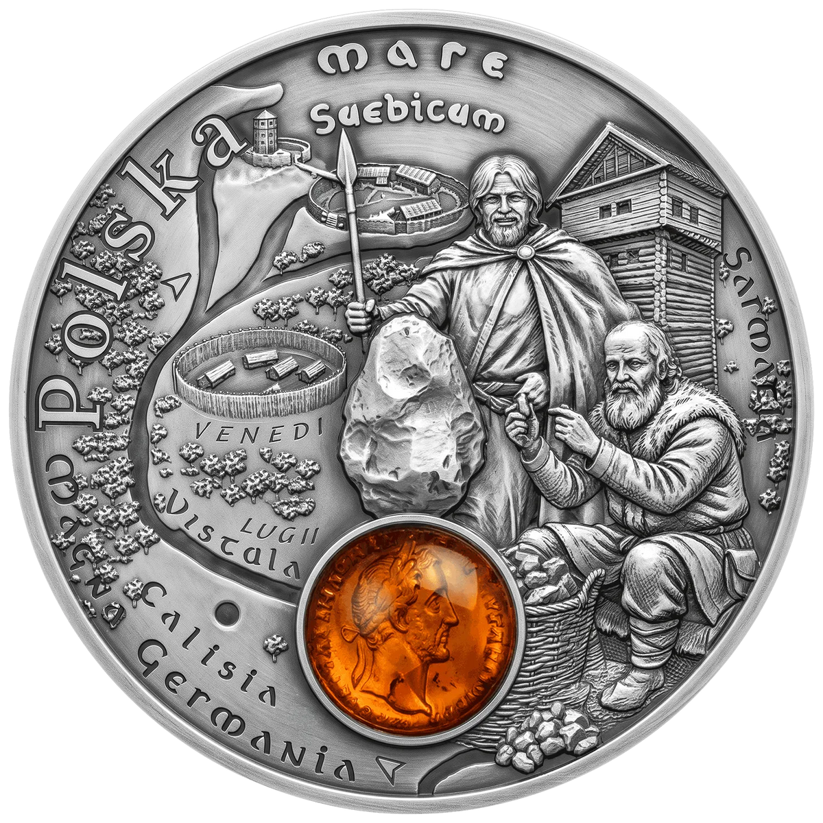2026 Niue Amber Route Poland 17.5g Silver Coin