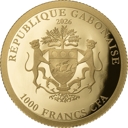 2026 Gabon Panda Jubilee 11 x 1/100 oz Gold Coin Set (06/26)