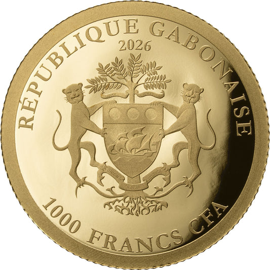 2026 Gabon Panda Jubilee 11 x 1/100 oz Gold Coin Set (06/26)