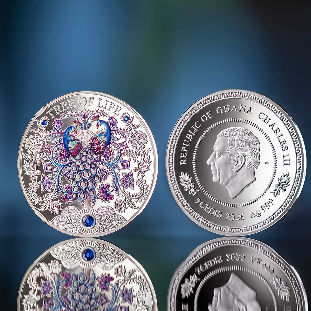 2026 Ghana Winter Tree of Life 1 oz Silver Coin