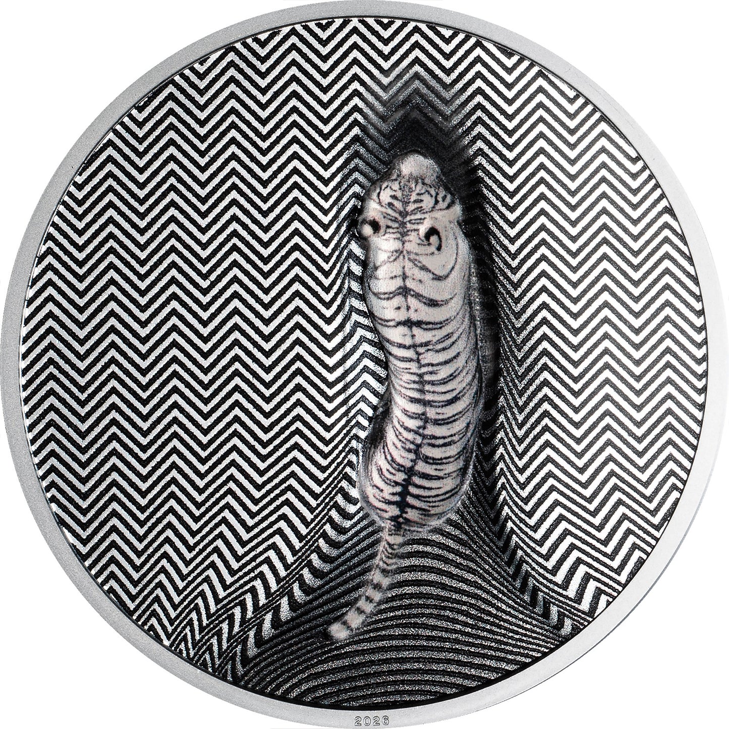 2026 Cook Islands Camouflage of Nature - Tiger 3 oz Silver Coin (08/12)