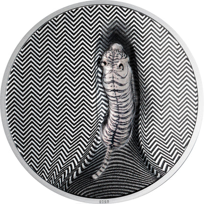 2026 Cook Islands Camouflage of Nature - Tiger 3 oz Silver Coin (08/12)