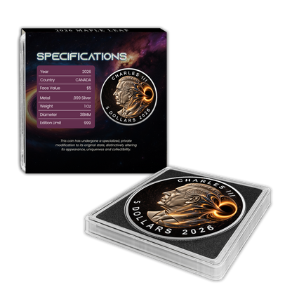 2026 Canada Maple Leaf Black Hole Edition 1 oz Silver Coin