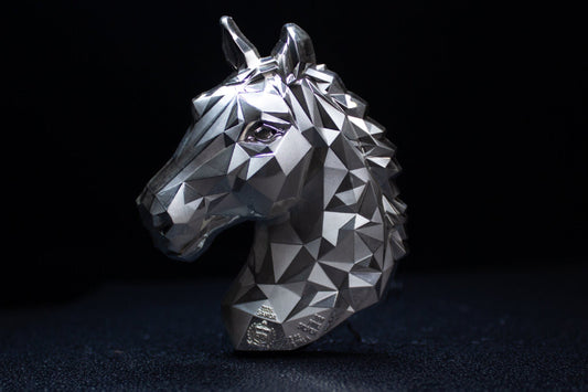 Estimate: 2026 Samoa Low Poly Lunar Horse Shaped KOMSCO Stacker 2 oz Silver Coin (07/10)