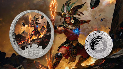 2026 Liberia Aztec Heritage Tezcatlipoca 1/2 oz Silver Coin