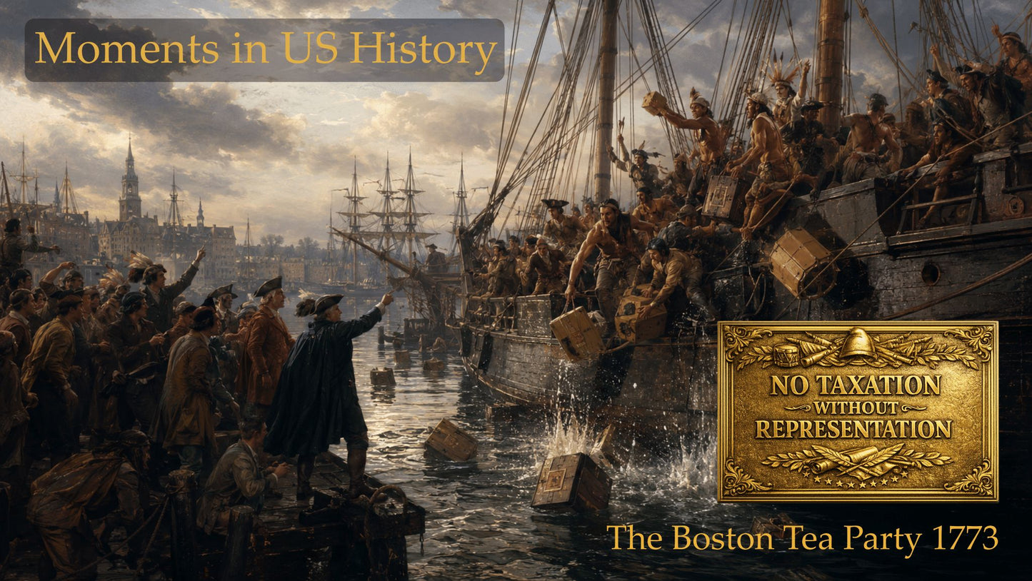 2026 Boston Tea Party 1/1000 oz Gold Medal in Card (06/16)