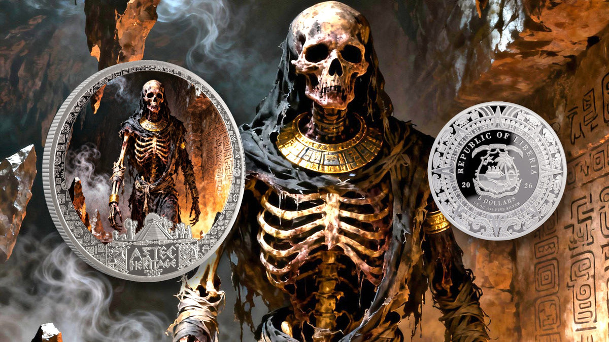 2026 Liberia Aztec Heritage Mictlantecutli 1/2 oz Silver Coin