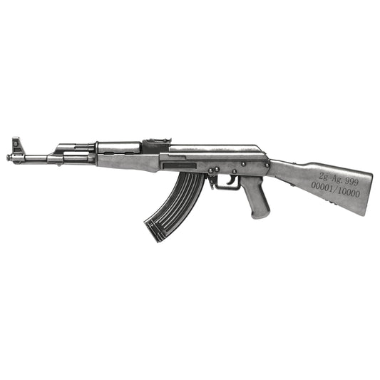 AK-47 Shaped 2g Silver Medal