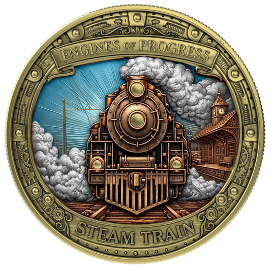 2026 Solomon Islands Engines of Progress - Steam Train 10g CN Coin in Card