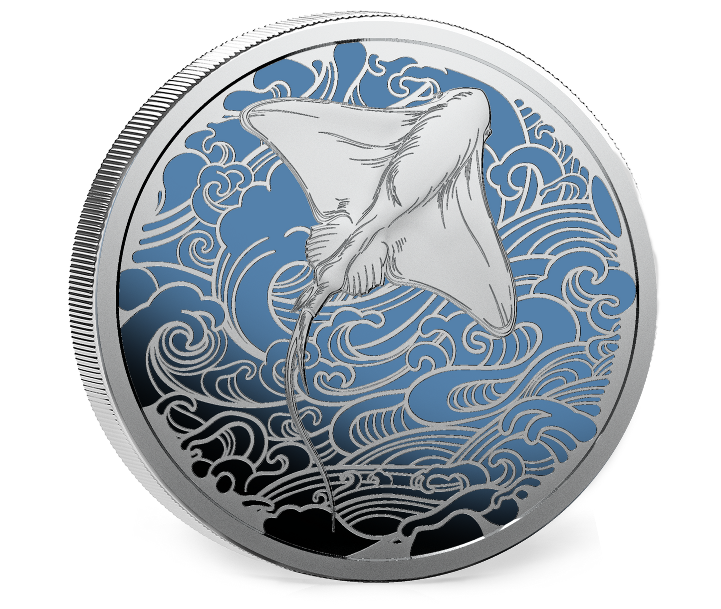 2026 Pitcairn Islands Ocean Wonders Stingray Proof 1 oz Silver Coin (07/31)