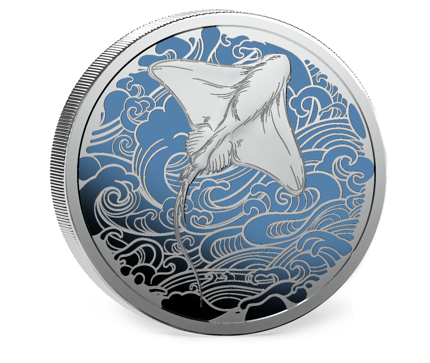 2026 Pitcairn Islands Ocean Wonders Stingray Proof 5 oz Silver Coin (07/31)