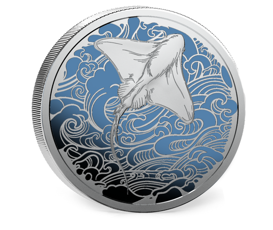 2026 Pitcairn Islands Ocean Wonders Stingray Proof 5 oz Silver Coin (07/31)