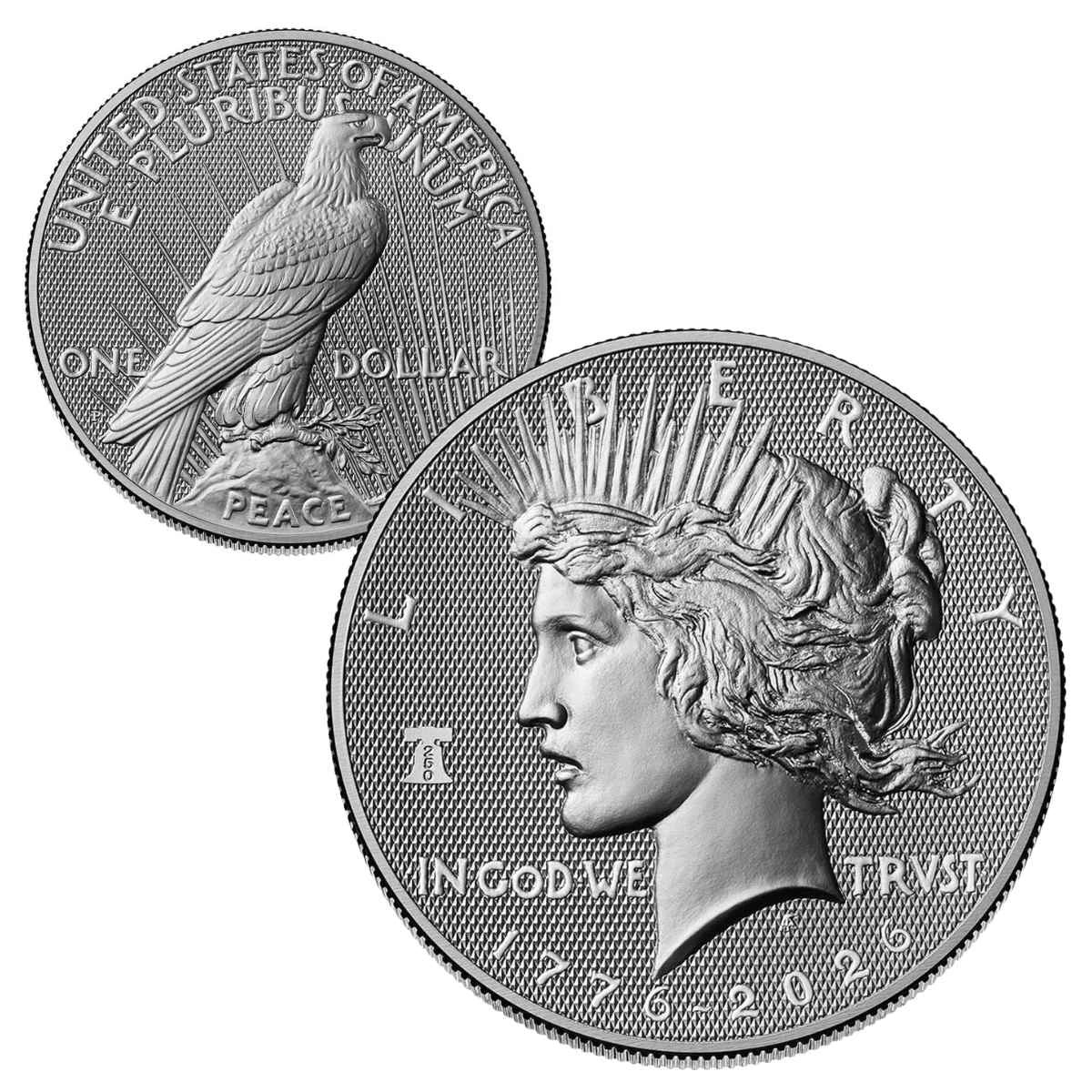 1776-2026 U.S. Diamond Field Morgan & Peace Dollar Two-Coin Set