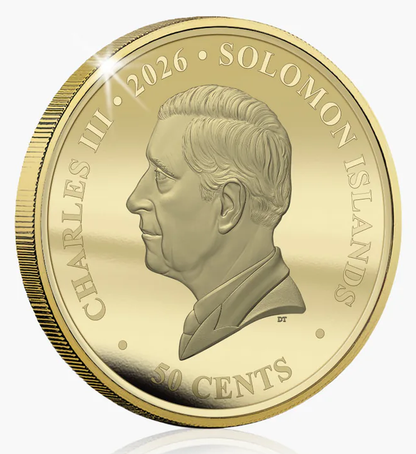 2026 Solomon Islands Monopoly Super Luxe Gold-Plated 45g CN Coin (06/16)