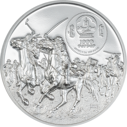 2026 Mongolia Enemies in History - Custer vs Sitting Bull 2 oz Silver Coin