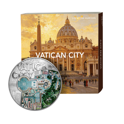 2025 Samoa The View From Above - Vatican City 2 oz Silver Coin (06/22)